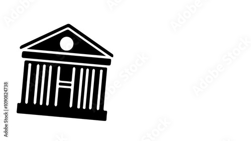 Education icon theme on a white background. Animation minimalist of education