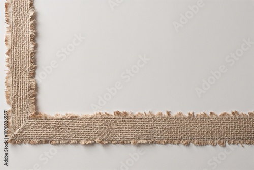 Distressed Paper Edge Design with Textured Border on Neutral White Background