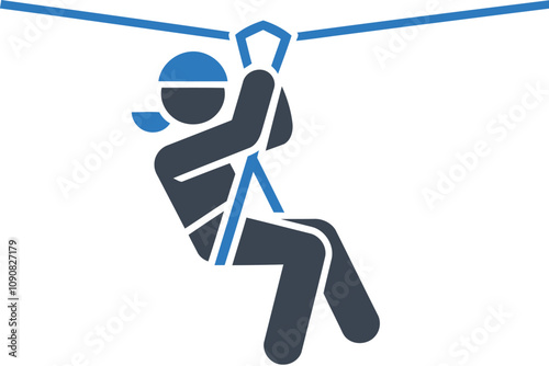 Person Ziplining Adventure icon
