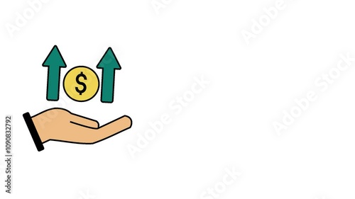 Financial concept isolated on white background with copy space