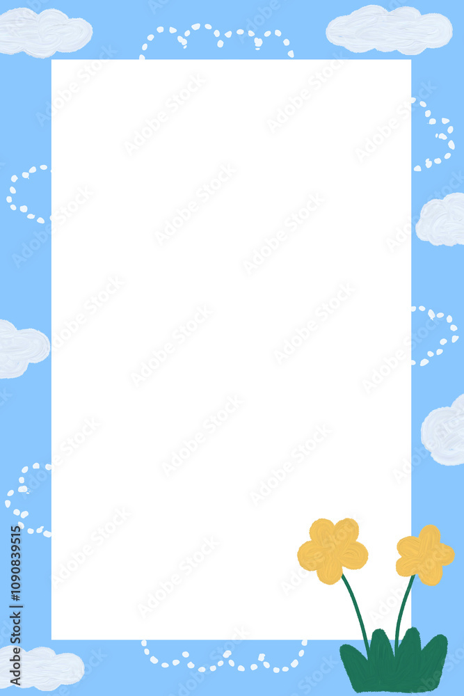 Fototapeta premium frame with cloud