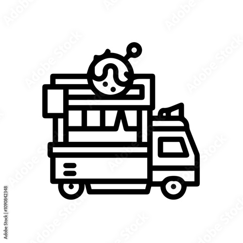 Truck icon symbol vector image illustration
