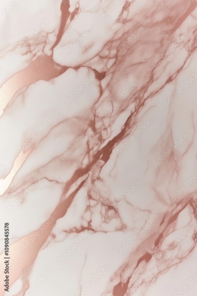 Fototapeta premium Elegant Rose Gold Marble Texture, Luxury Panoramic Background with Copy Space. Abstract Design.