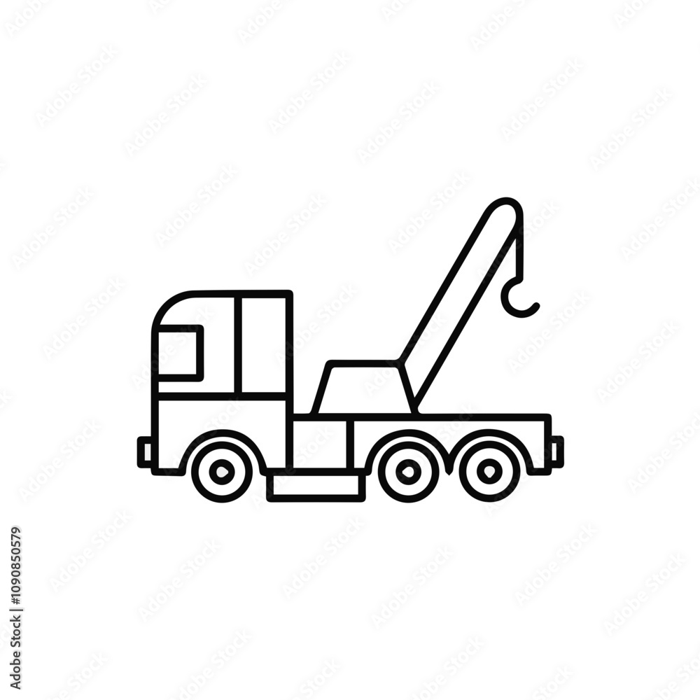 Naklejka premium Truck icon symbol vector image illustration 