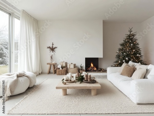 Minimalist Christmas Living...