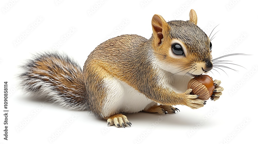 Obraz premium Squirrel foraging food