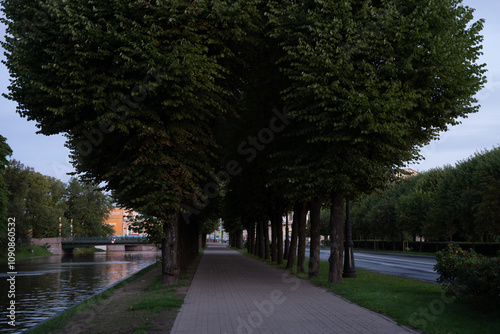 Summer white night in St. Petersburg, russia - 2 sep 2024 photo