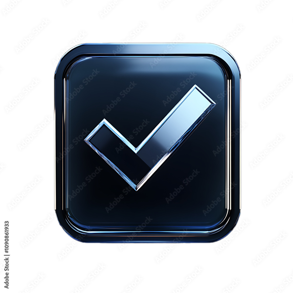Checkbox with Tick Icon Isolated on Transparent Background
Checkbox with Tick Icon Isolated on Transparent Background