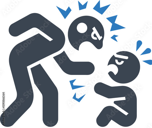 Angry person shouting icon