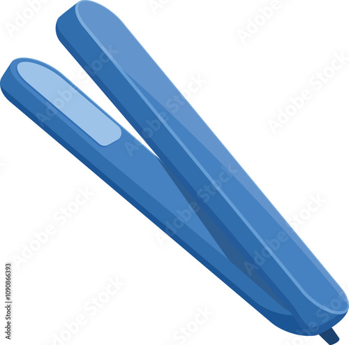 Blue hair straightener ensuring a polished and frizz free look, perfect for achieving smooth and stylish hair