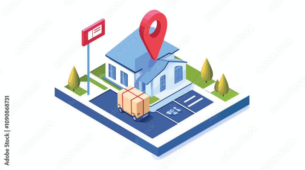 Naklejka premium Online Delivery Service Concept for Seamless Online Orders