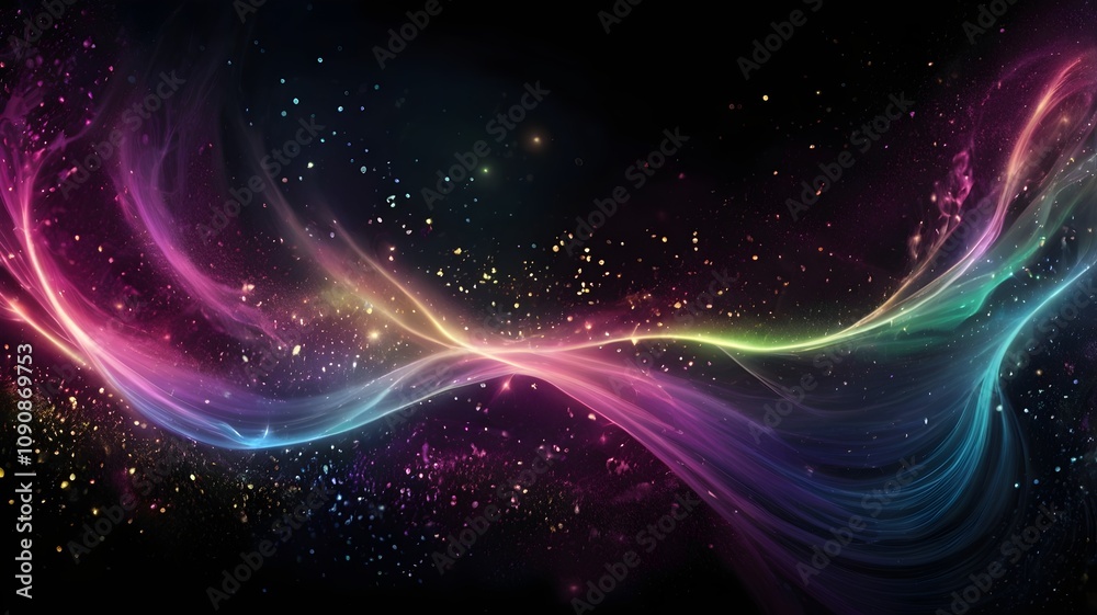 Obraz premium A cosmic dreamscape with swirling nebulae and twinkling stars, evoking a sense of wonder and mystery.