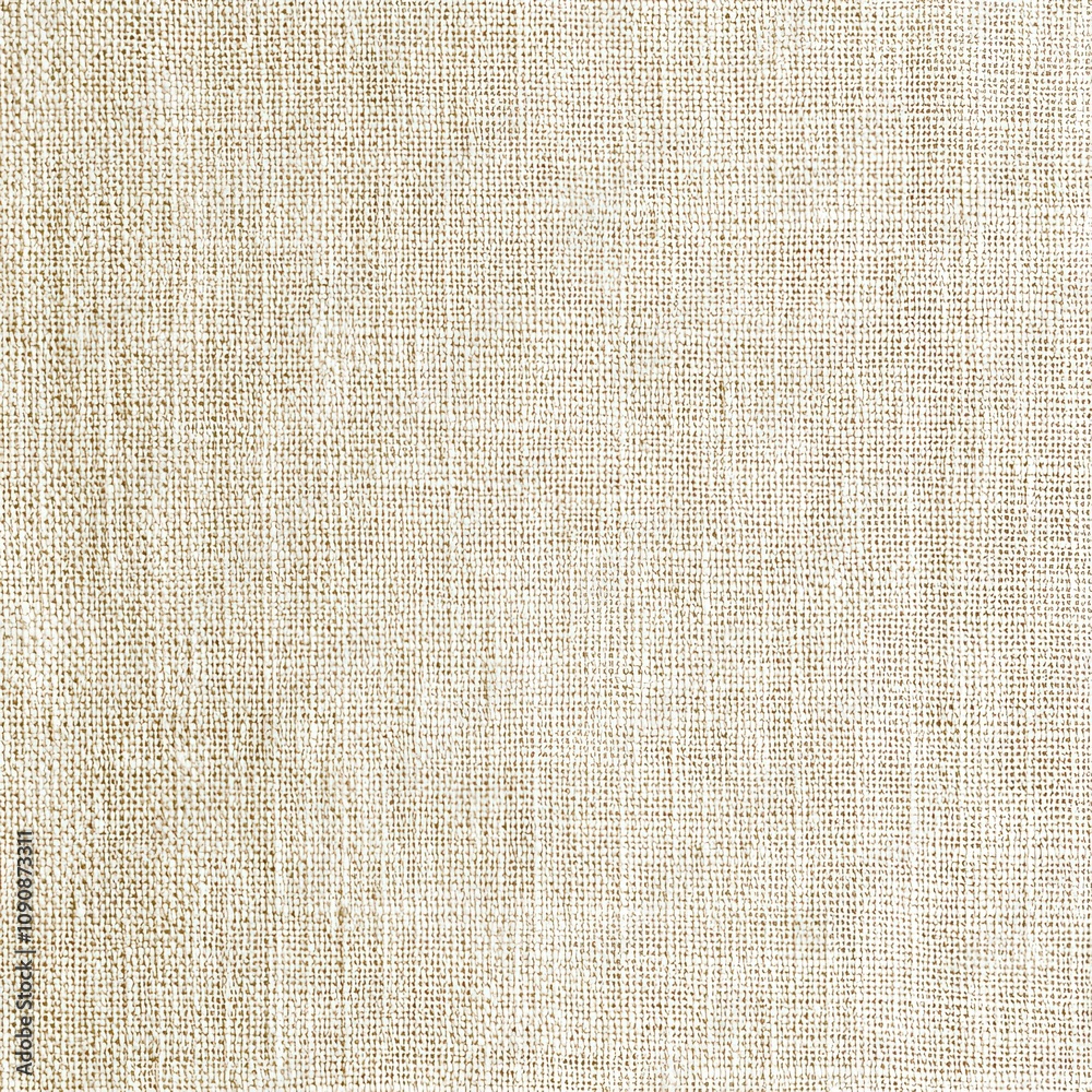 Fototapeta premium A close-up view of soft beige linen fabric showcasing its minimalist texture and natural fibers in a simple yet elegant design