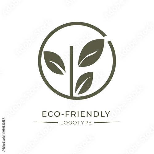 this is vegetable and ecofriendly organic logo design template photo