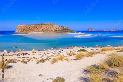 Crete, Greece. Balos Lagoon beach. photo