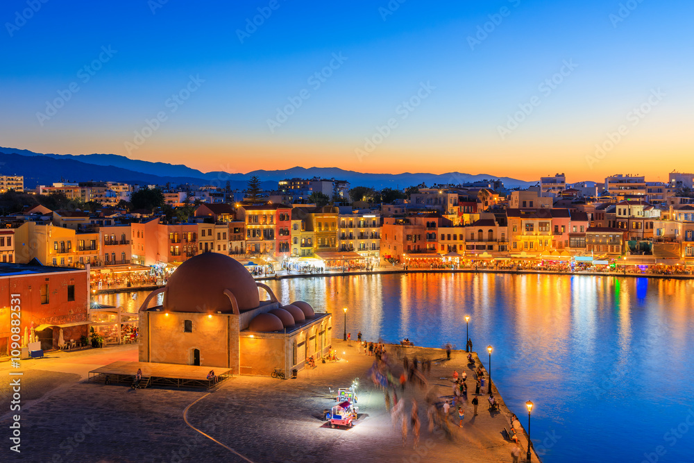 Crete, Greece. Old Venetian Port of Chania.