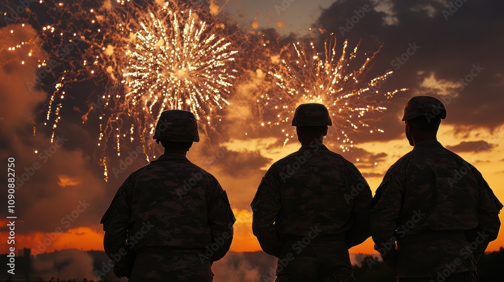 Fototapeta premium Veteran family celebration events, fostering camaraderie and appreciation