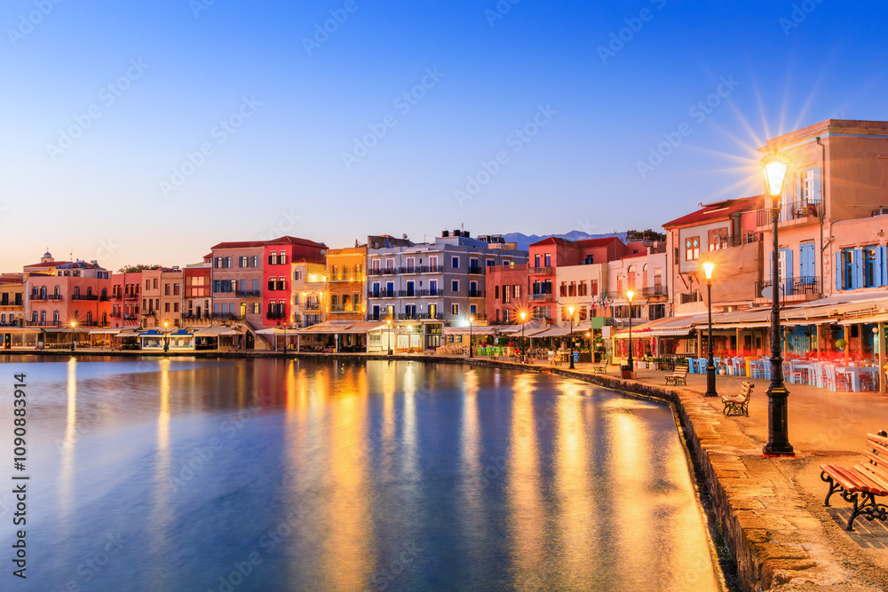 Crete, Greece. Old Venetian Port of Chania.