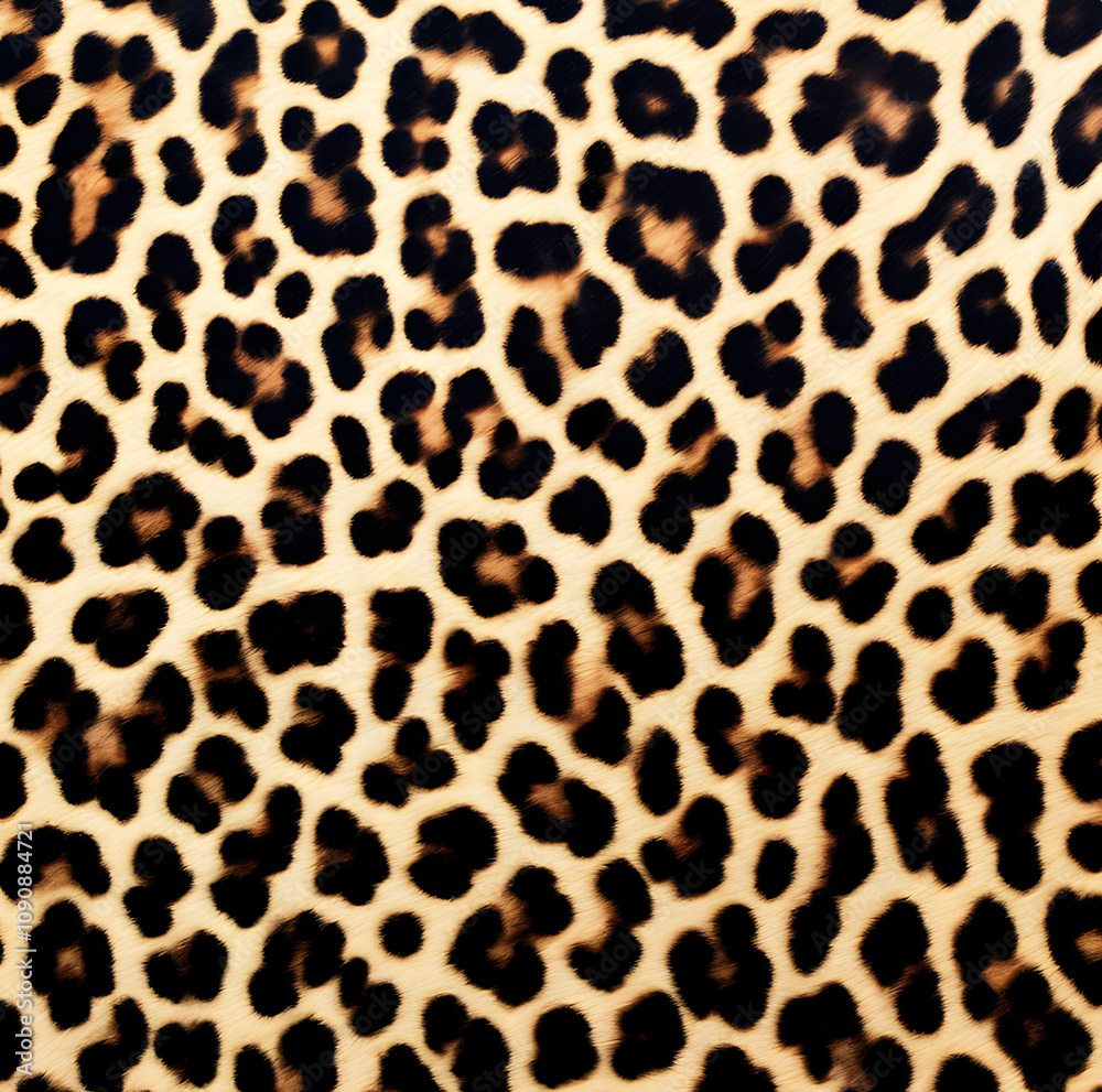 Fototapeta premium Leopard skin texture, real wild cat fur, background design, modern pattern