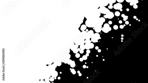 video transitions effect with bubbles in different directions