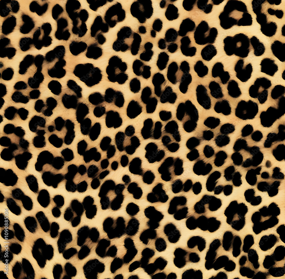 Fototapeta premium Leopard skin texture, real wild cat fur, background design, modern pattern