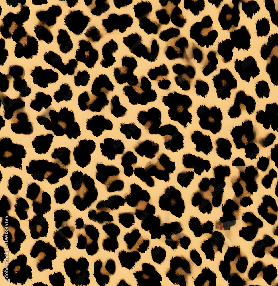 Fototapeta premium Leopard skin texture, real wild cat fur, background design, modern pattern