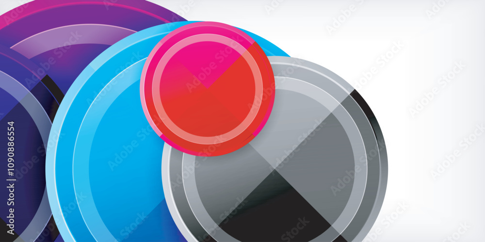 Obraz premium Geometric design abstract background - circles