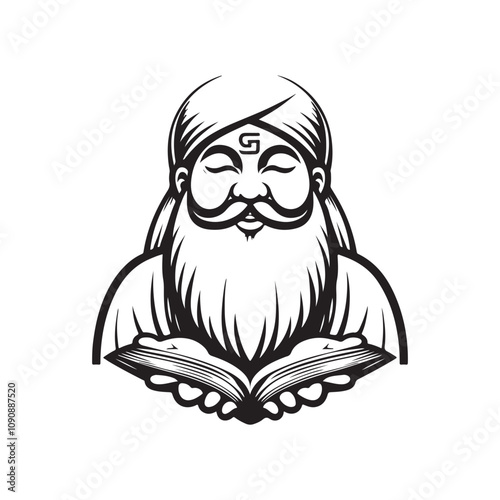 a guru purnima of silhouette vector