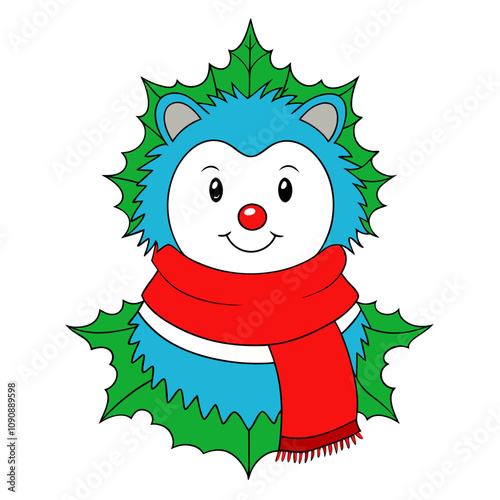 Adorable Christmas Animals Vector Design.