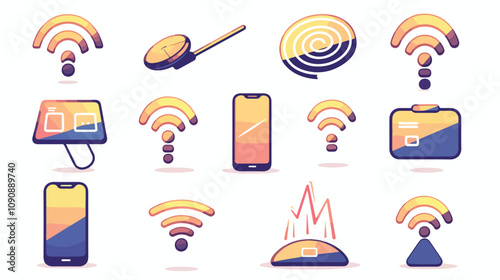 NFC Icon Symbol Vector Sticker Pictogram Graphic