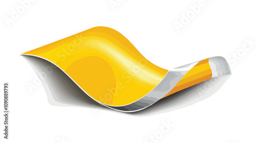 Open Corner Fold Vector Element Yellow