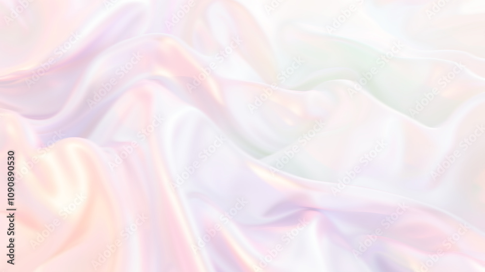 Fototapeta premium abstract gradient background, featuring smooth transitions of soft pastel hues like peach, lavender, and mint green. A delicate, shimmering texture overlays the gradient, modern, elegant, 