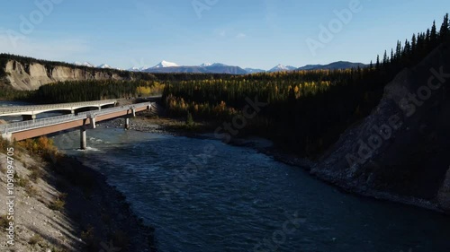 Wallpaper Mural aerial view of road in autumn in alaska Torontodigital.ca
