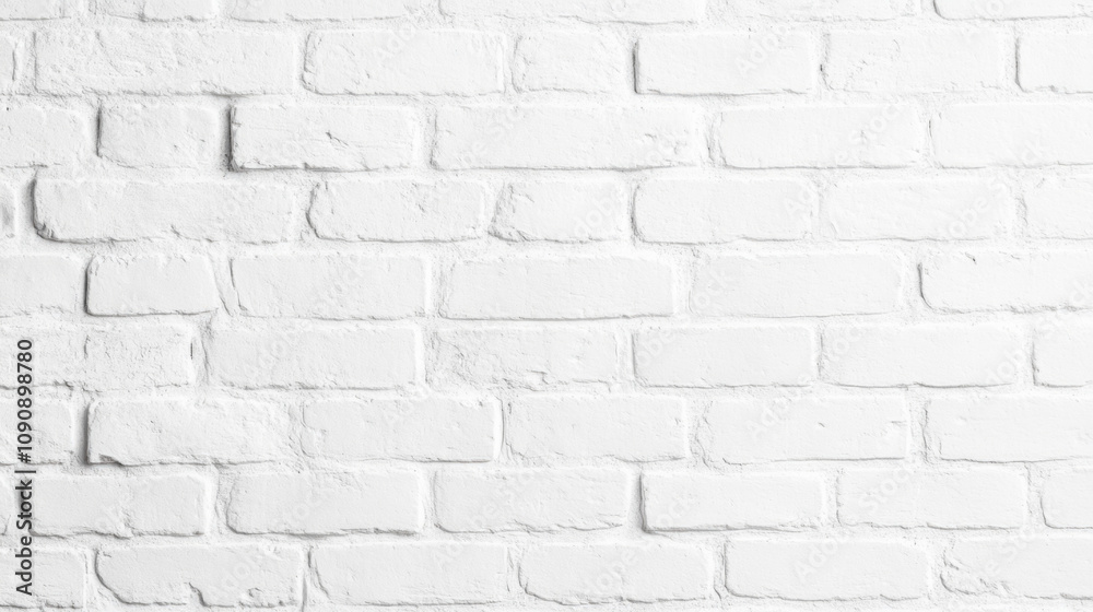 Obraz premium White brick wall with a clean and minimalistic appearance