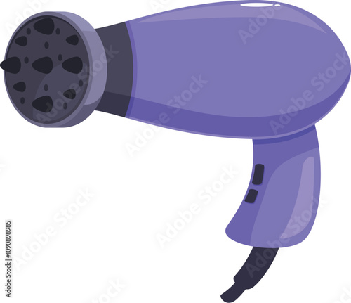 Hair dryer blowing hot air, ideal for hairdressers and beauty salons