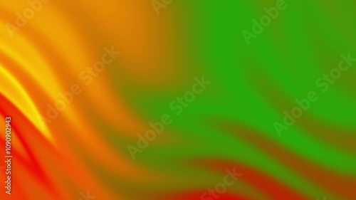 Green stabilo . orange and red wavy lines abstract background. , suitable for backgrounds, digital art, or vibrant design projects needing dynamic visual elements.