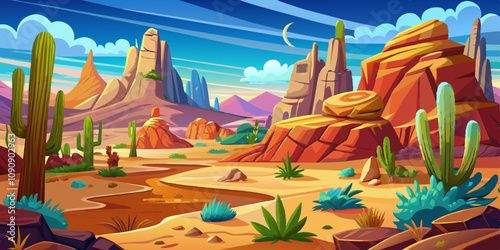 vector state country landscape desert