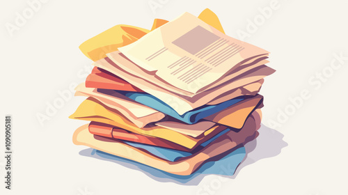 Daily Newspaper Icon Vector Graphic Illustration