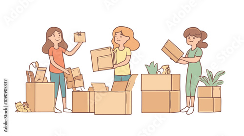 Professional Home Stuff Packing - Women Collecting Items in Car