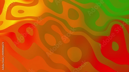 Green stabilo . orange and red wavy lines abstract background. , suitable for backgrounds, digital art, or vibrant design projects needing dynamic visual elements.