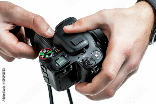 Wallpaper Mural Hands holding a black DSLR camera. Torontodigital.ca