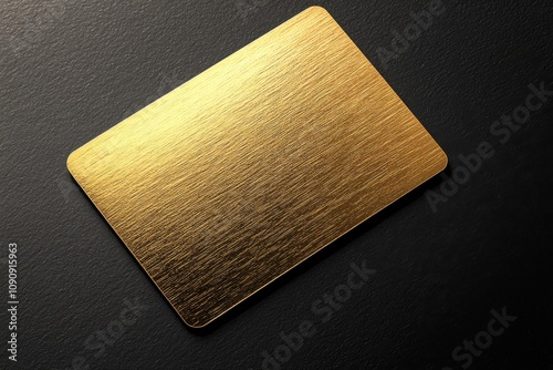 Wallpaper Mural A gold card with a shiny surface sits on a black surface. The card has a textured surface that gives it a luxurious appearance. Empty space for logo or text, mockup Torontodigital.ca