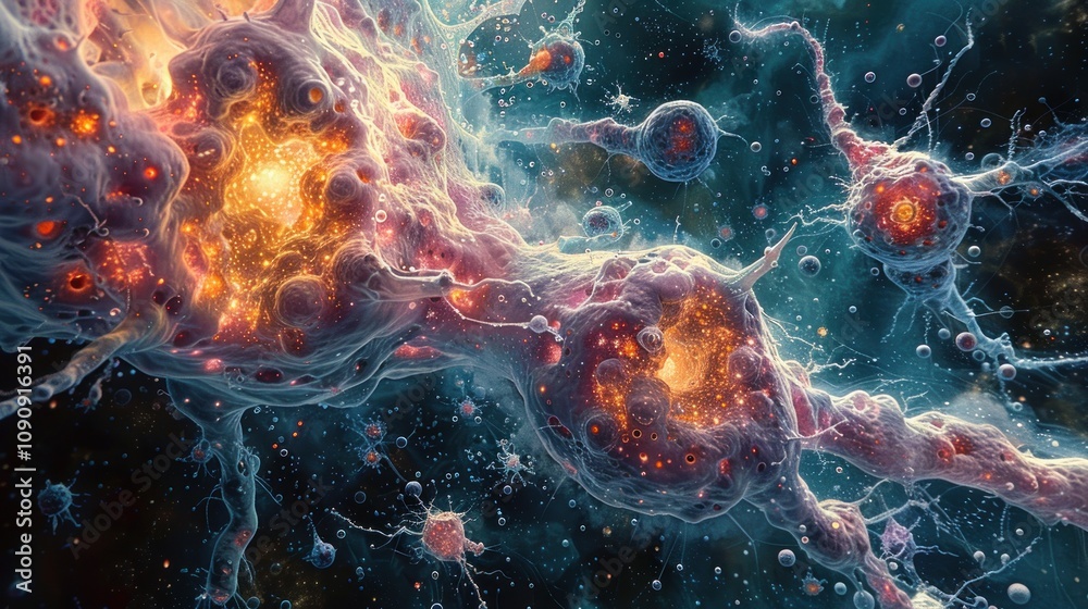 Obraz premium Abstract Neural Network