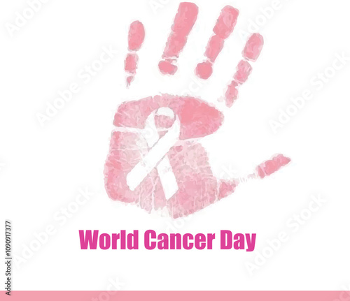 World Cancer Day card, banner design. February 4. Vector