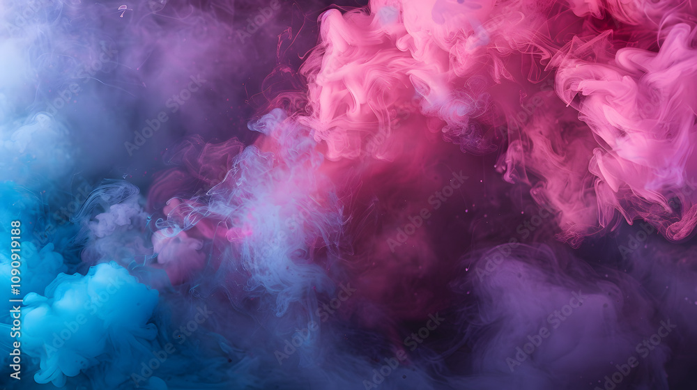 Fototapeta premium Background Completely Filled With Smoke in Vibrant Colors.