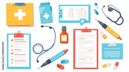 Professional Medical File Card with Patient Information for Healthcare Professionals