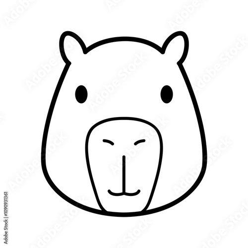 Adorable animal head character cartoon