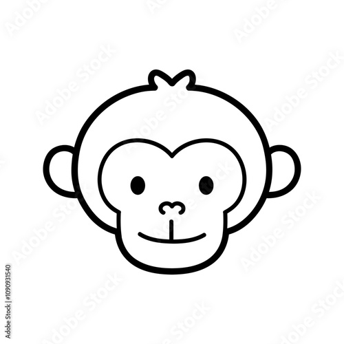 Adorable animal head character cartoon