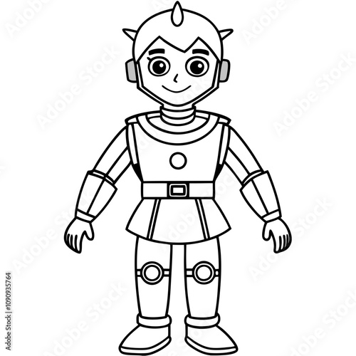 boy in a robot costume