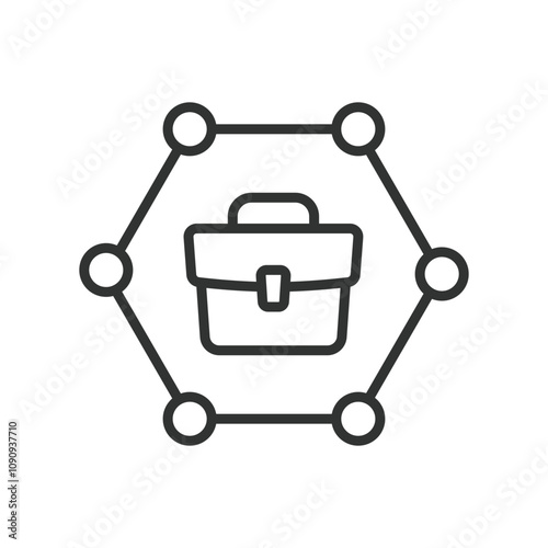 Strategic Portfolio Management, icon in line design. Portfolio, management, strategy, planning, goals on white background vector. Strategic Portfolio Management editable stroke icon